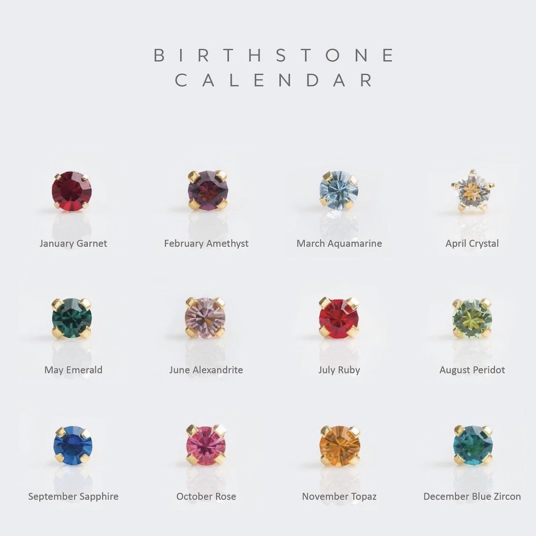 [3mm]STUDEX誕生Swarovski石 [316L醫療鋼]