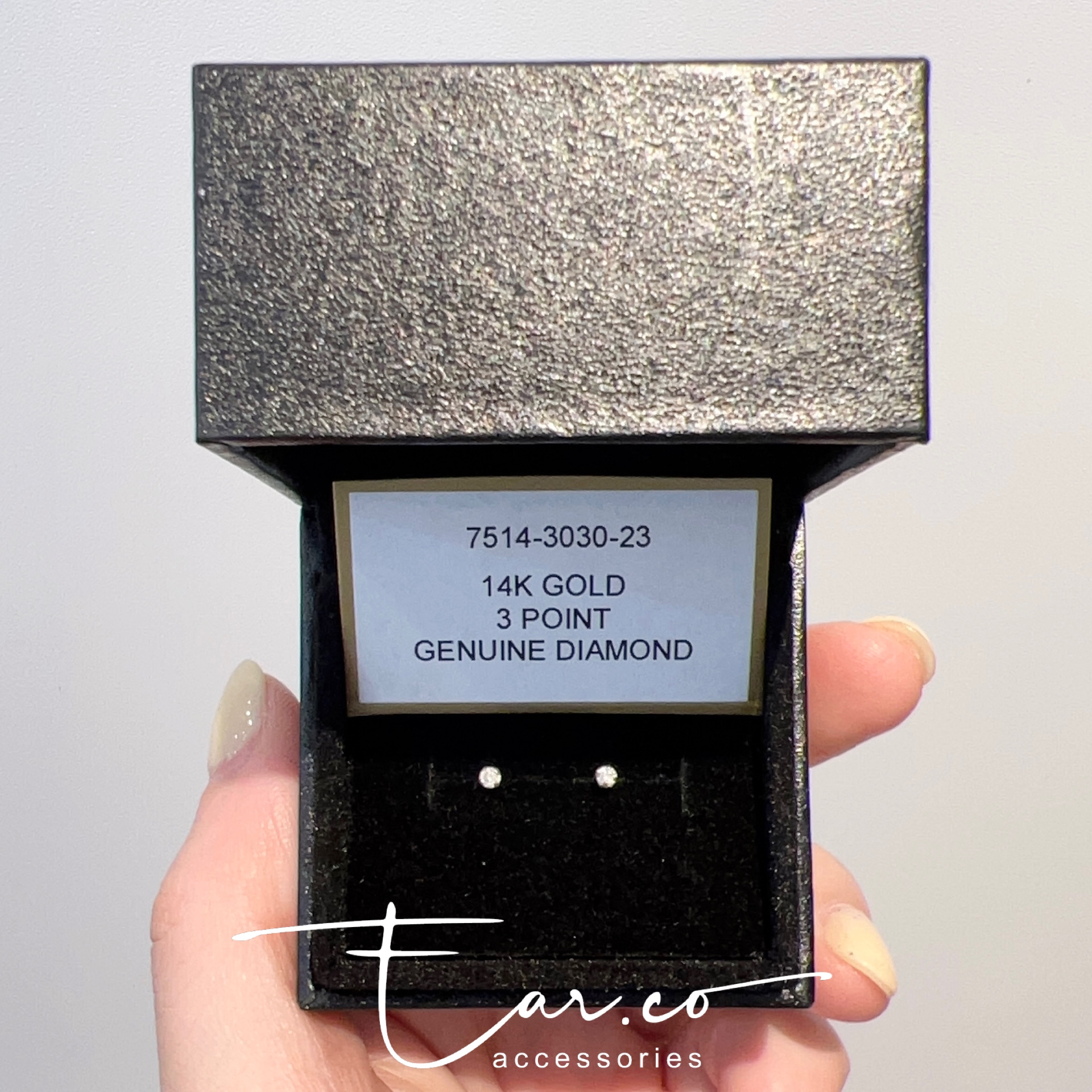 STUDEX 14K GOLD 3分/5分/8分 真鑽石