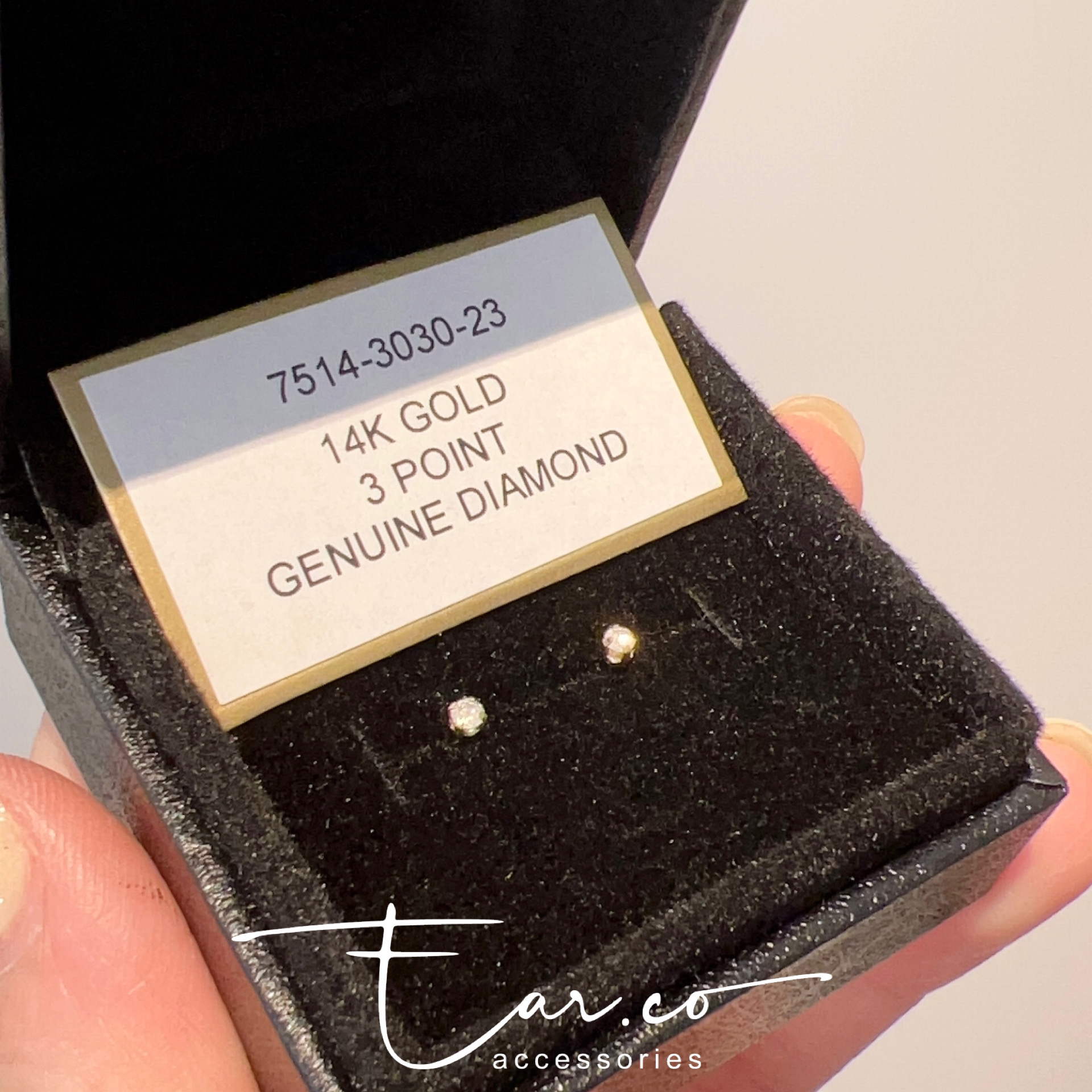 STUDEX 14K GOLD 3分/5分/8分 真鑽石