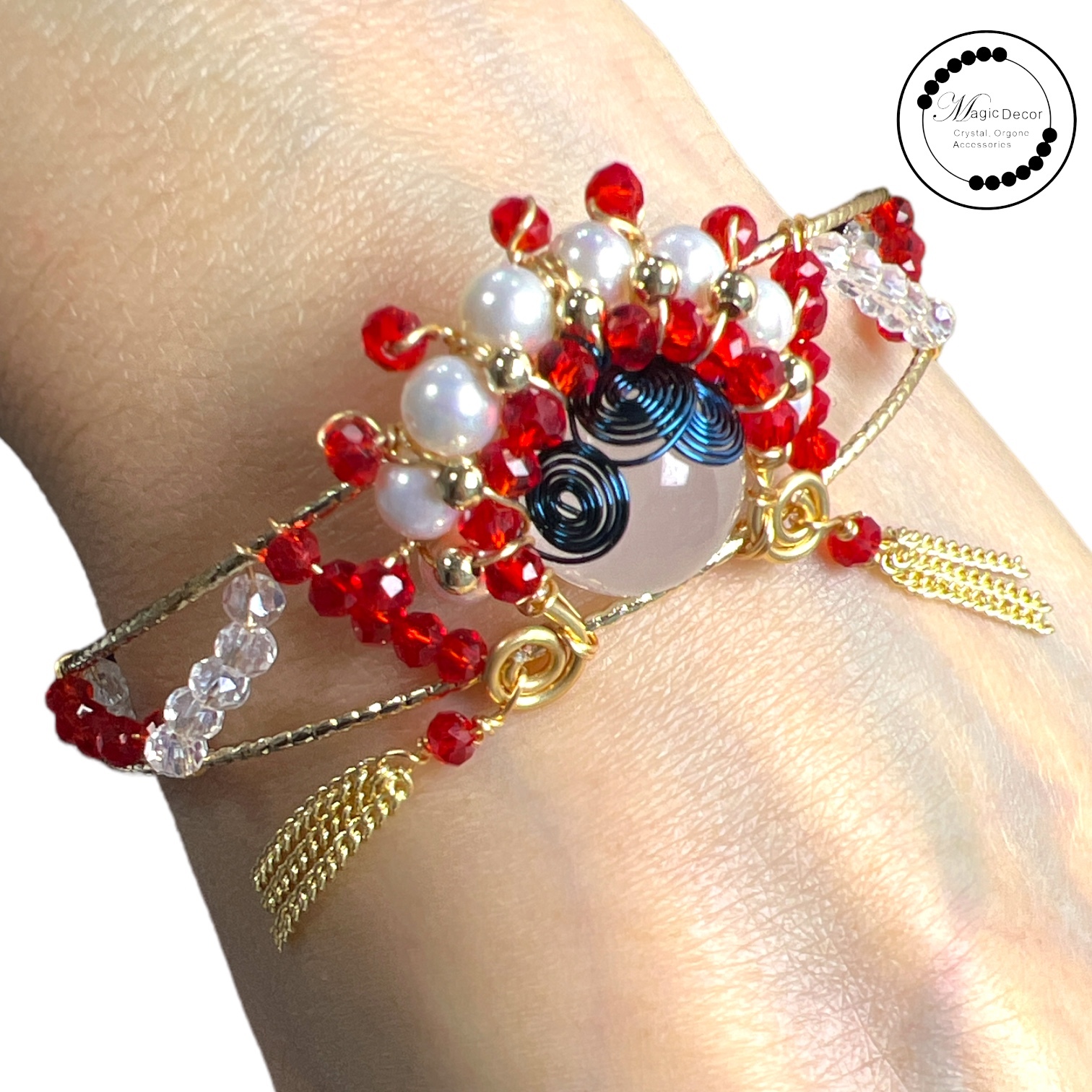 250809 - C75 紅色刀馬旦繞線設計手鈪