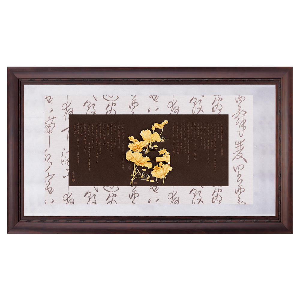 金箔畫禮品│蓮花心經│退休禮物 杏林 佛教界交流伴手禮 收藏自用