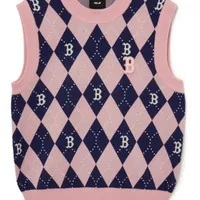[S] MLB WOMEN'S ARGLY MONOGRAM VEST BOSTON RED SOX PINK, 3FKPM0334-43PKL [FINAL SALE] (SMLB322)