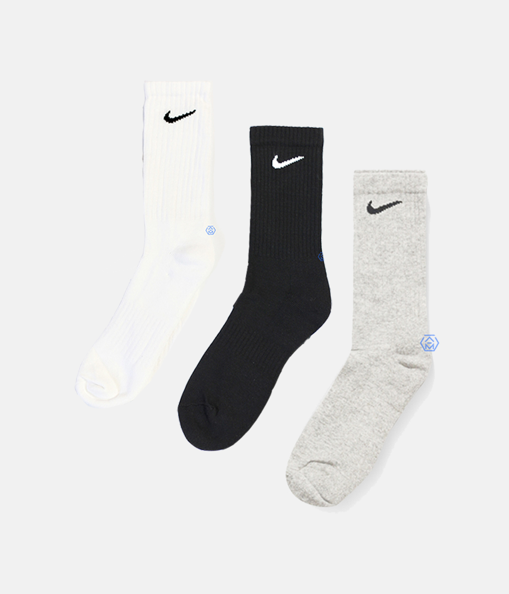 Nike Cushioned Crew Socks 三色高筒厚底運動襪一組(三雙入) (SX4508-965)