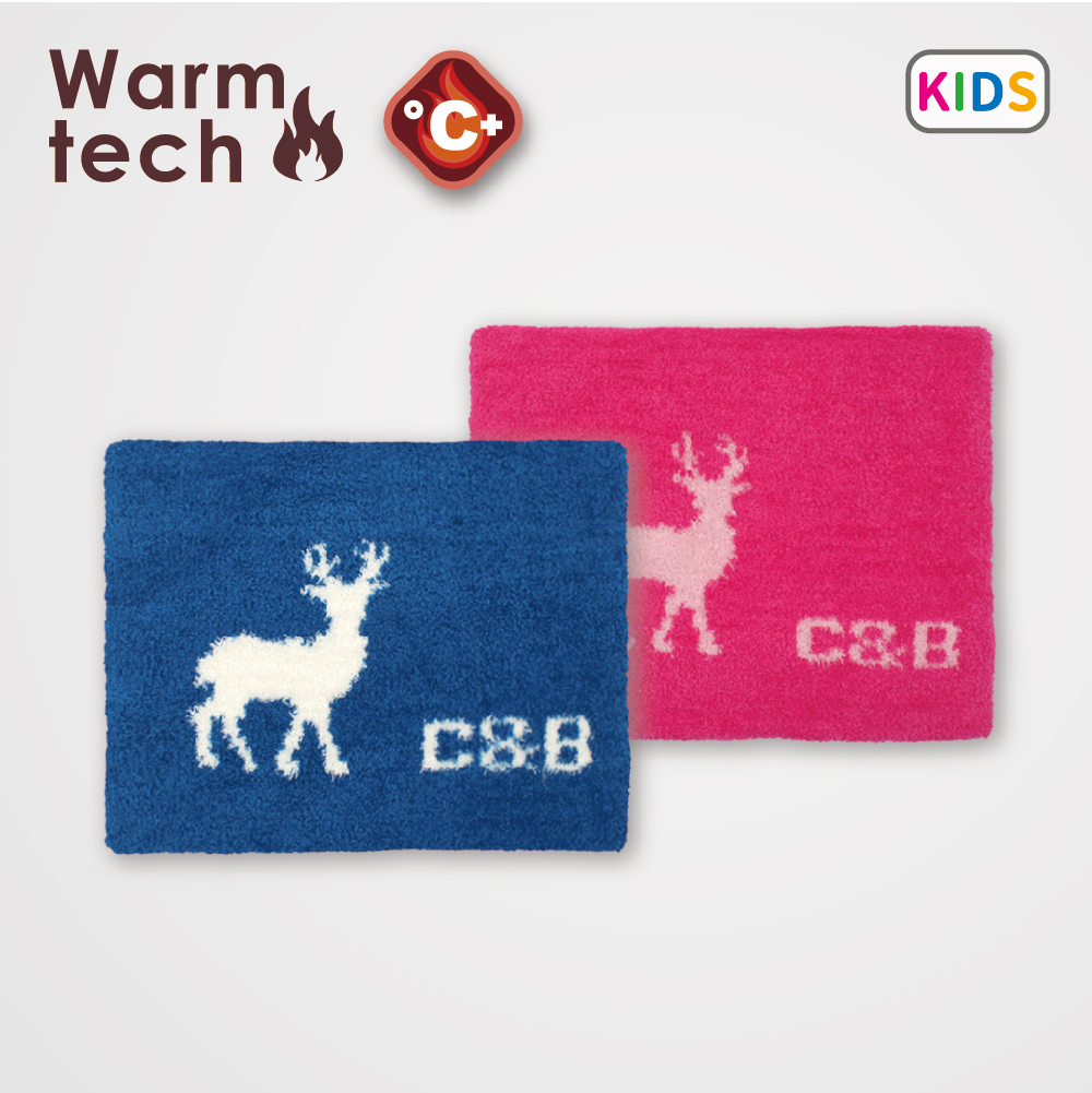 【肌暖】台灣製 童趣麋鹿刺繡兒童保暖圍脖丨D0116