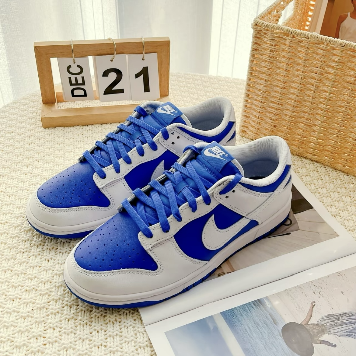 Nike Dunk Low Racer Blue White 肯塔基 反轉白藍 低筒 休閒鞋