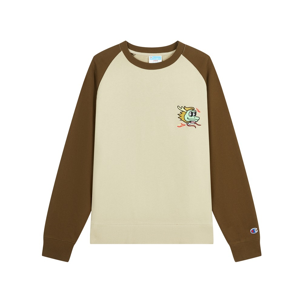 男女款-CNY龍年限定小龍人刺繡大學衛衣-咖啡色 （GF019HS24-AS1I）