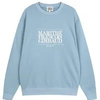 [S] MARITHE CLASSIC LOGO EMBROIDERY SWEATSHIRT,ASH BLUE, 1MG23FSW101ABL [FINAL SALE] (SMR15)