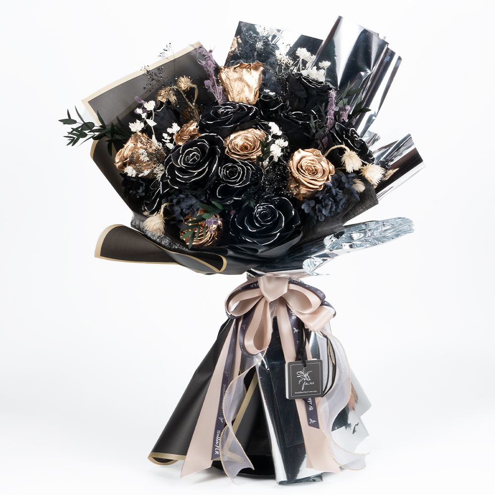 【騎士的愛情】21朵永生玫瑰花束