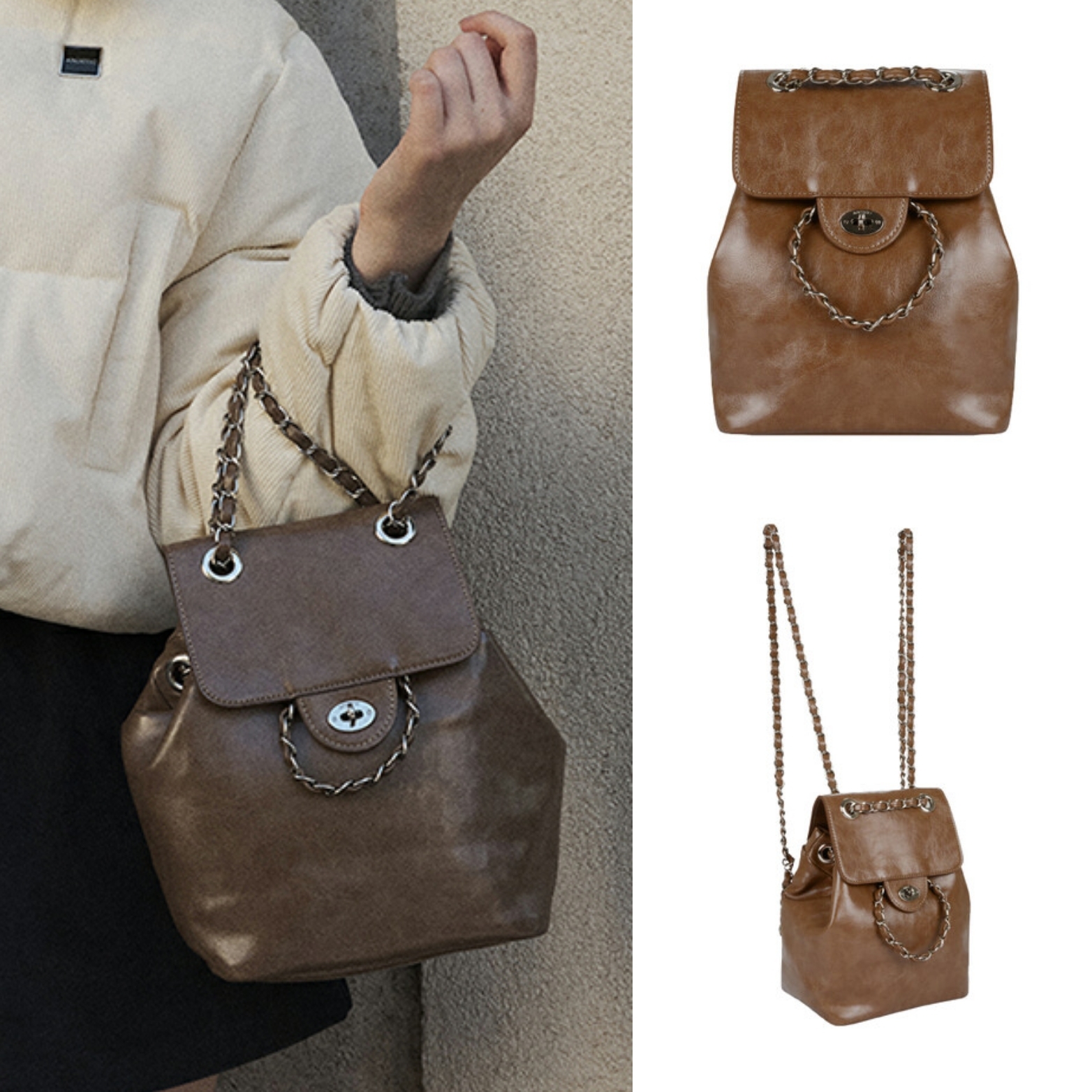 ★ANOETIC★ ANC CLASSIC BACKPACKMILK CHOCOLATE m1037_1121009 Anoetic] ANC CLASSIC BACKPACK_MILK CHOCOLATE