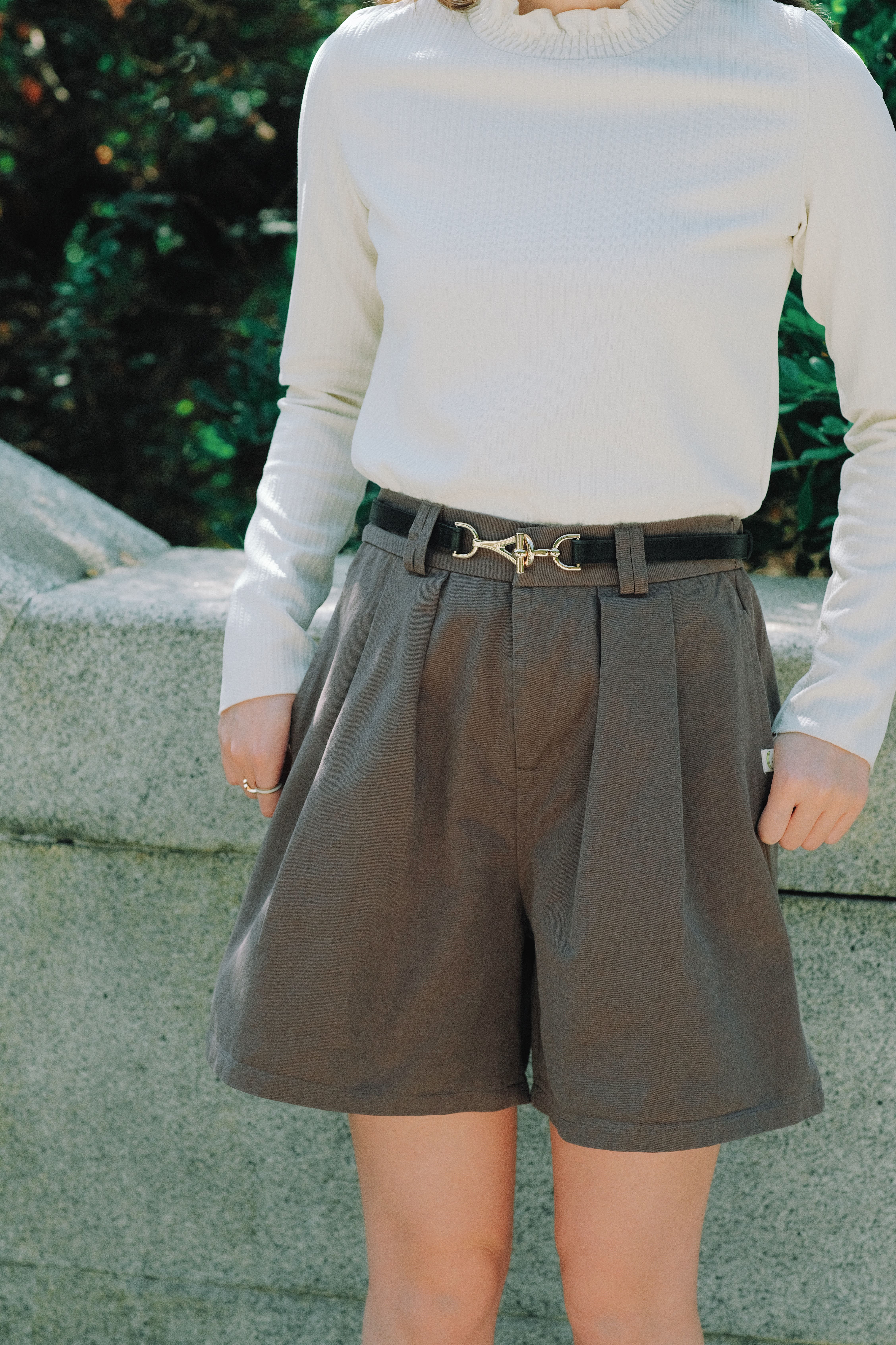 兩色／針扣小牛皮腰帶／Tang Buckle Calfskin Belt