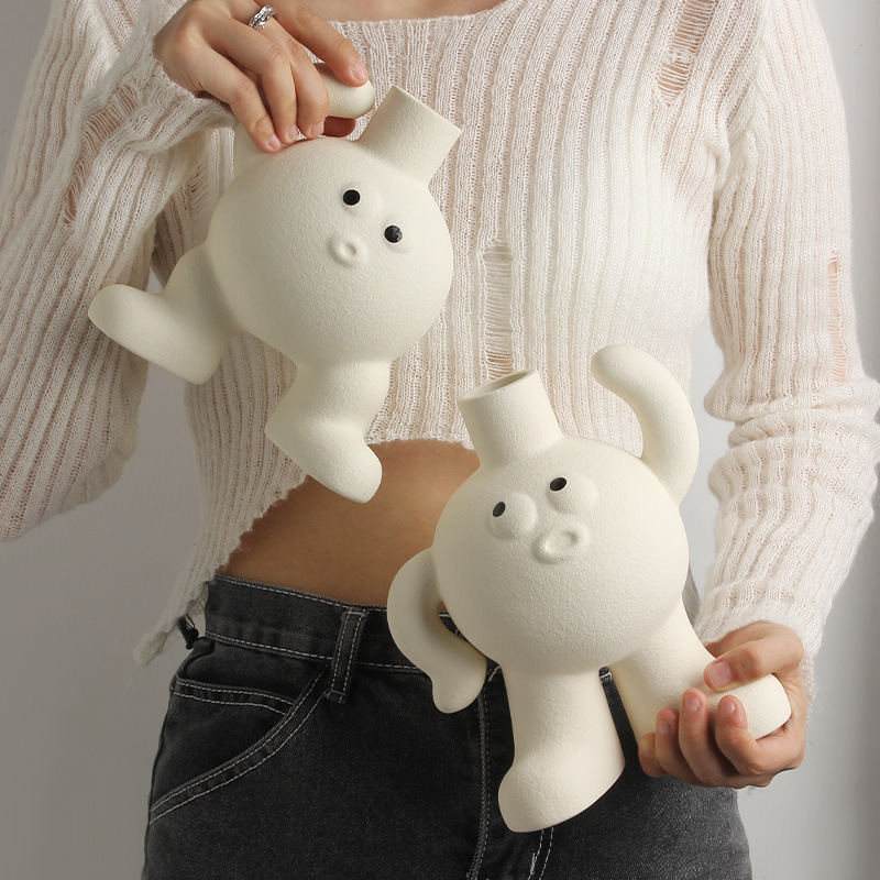 《3534》創意大腳ㄚ陶瓷擺飾花瓶