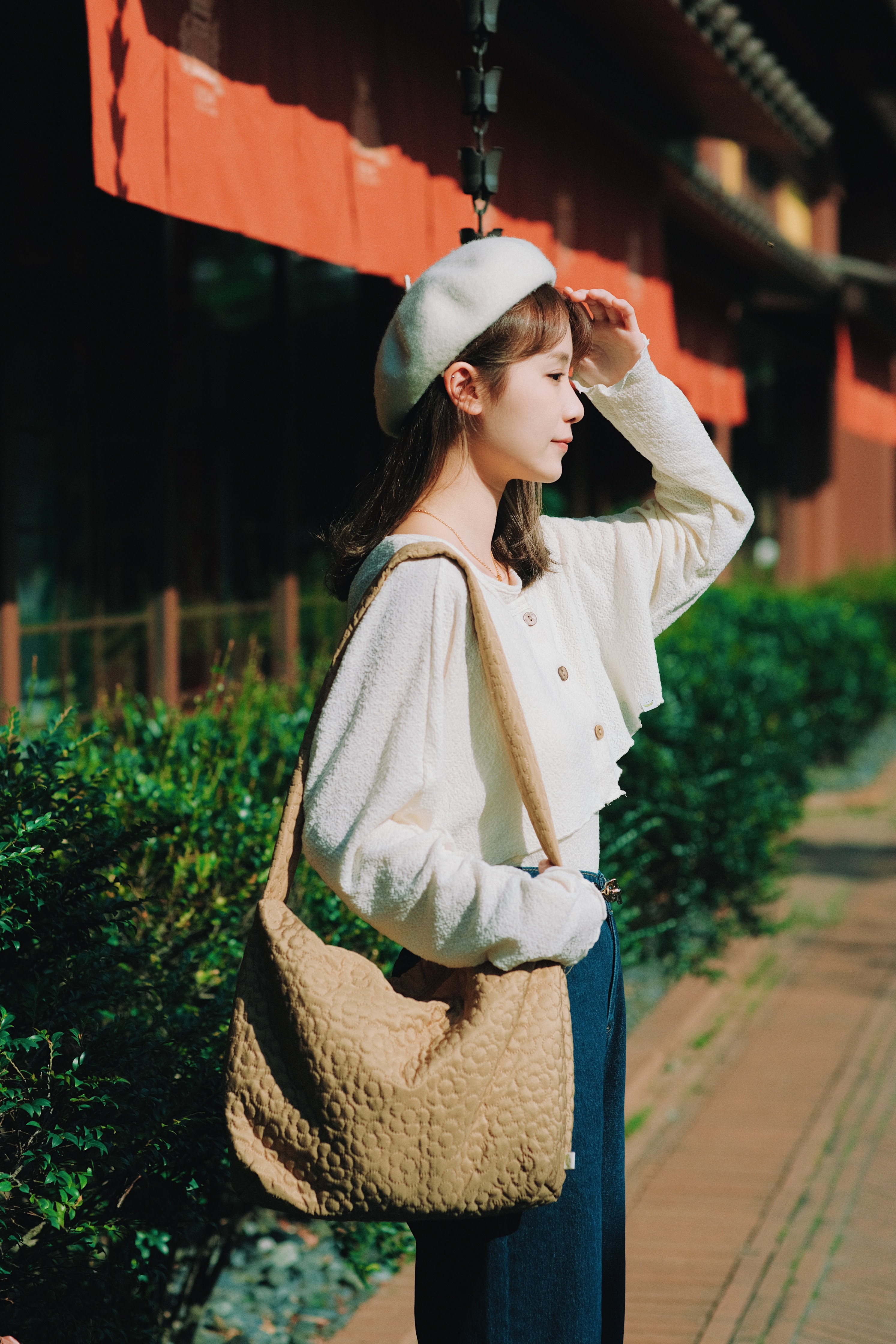 🌼四色／花花夾棉袋子／Flower Quilted Bag
