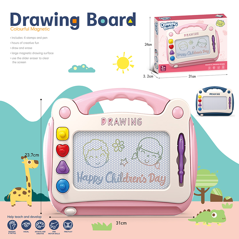 現貨區 盒裝玩具磁性畫板彩色塗鴉 MK9813