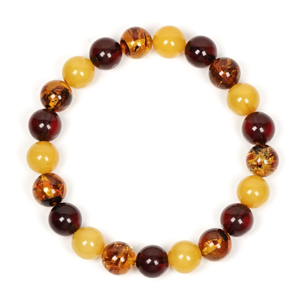 Ready Stock] Natural Crystal Amber Bracelet 天然水晶蜜蜡