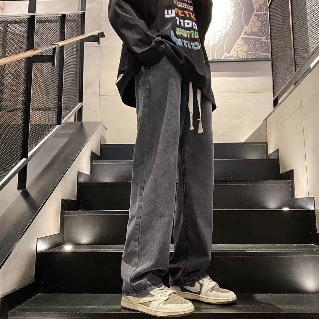 街頭感寬鬆牛仔褲