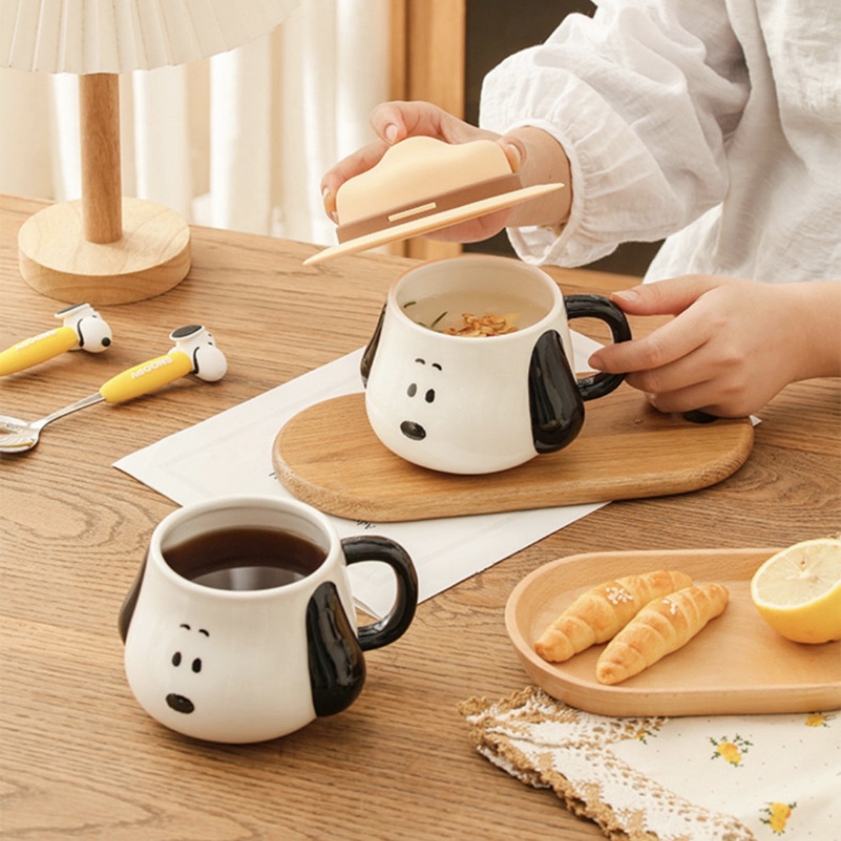 iSNEAKERS｜SNOOPY 草帽 史努比手柄馬克杯 500ml