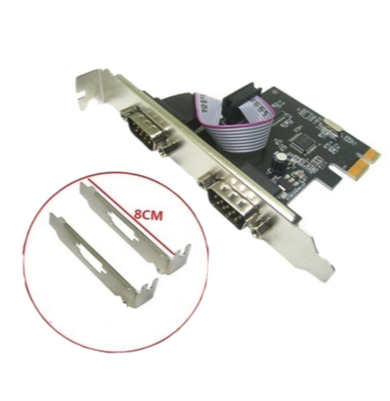 PCI-e 雙COM埠擴充介面卡 RS232 擴展卡