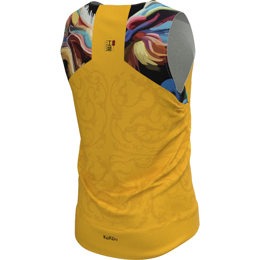 江湖跑堂《翔龍系列》時尚運動背心 | 黃龍