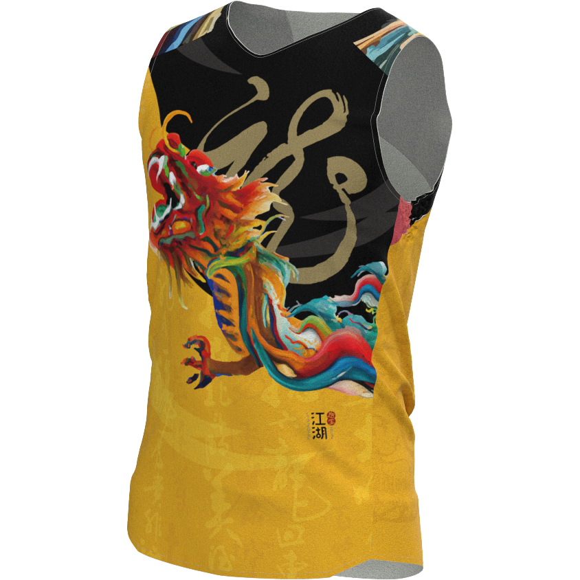 江湖跑堂《翔龍系列》時尚運動背心 | 黃龍