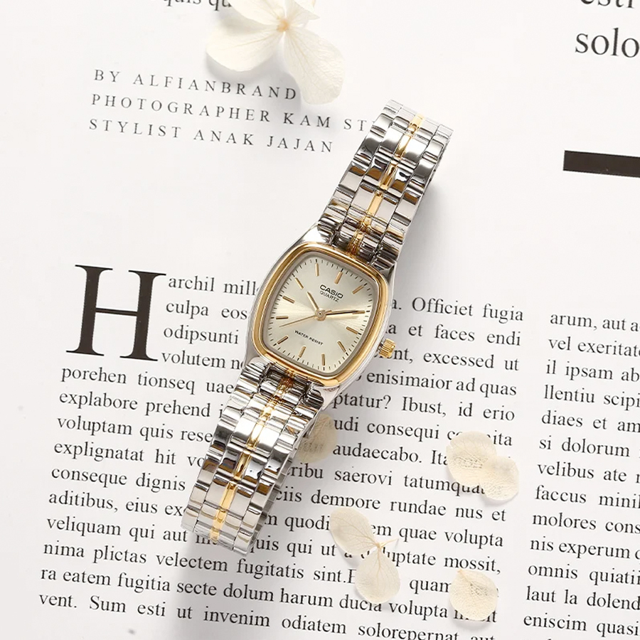 Casio LTP-1169G-9A 22mm 間金 女裝鋼帶錶 小酒桶