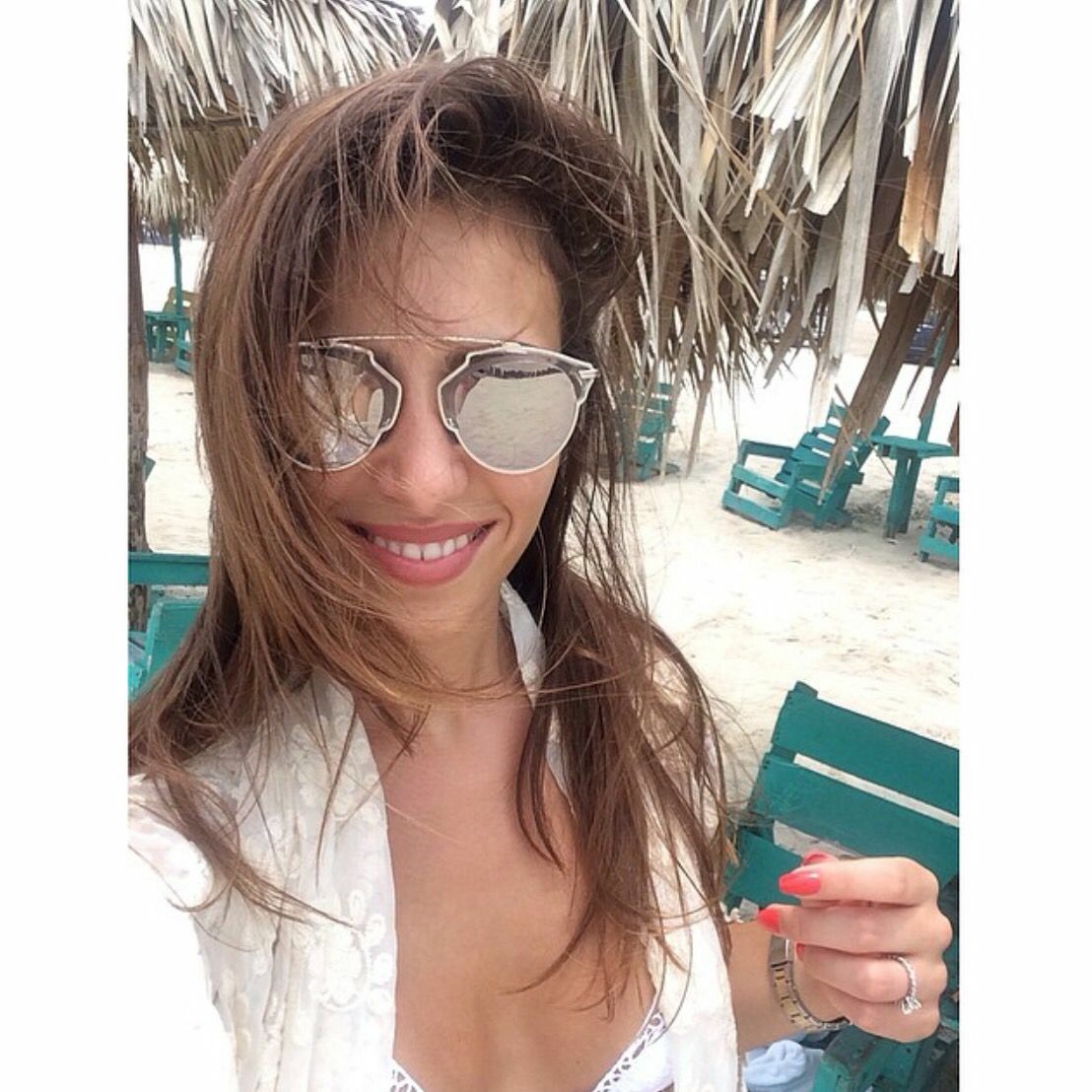 【Dior】SO REALS 85LDC 造型貓眼框太陽眼鏡 (水銀鏡面)