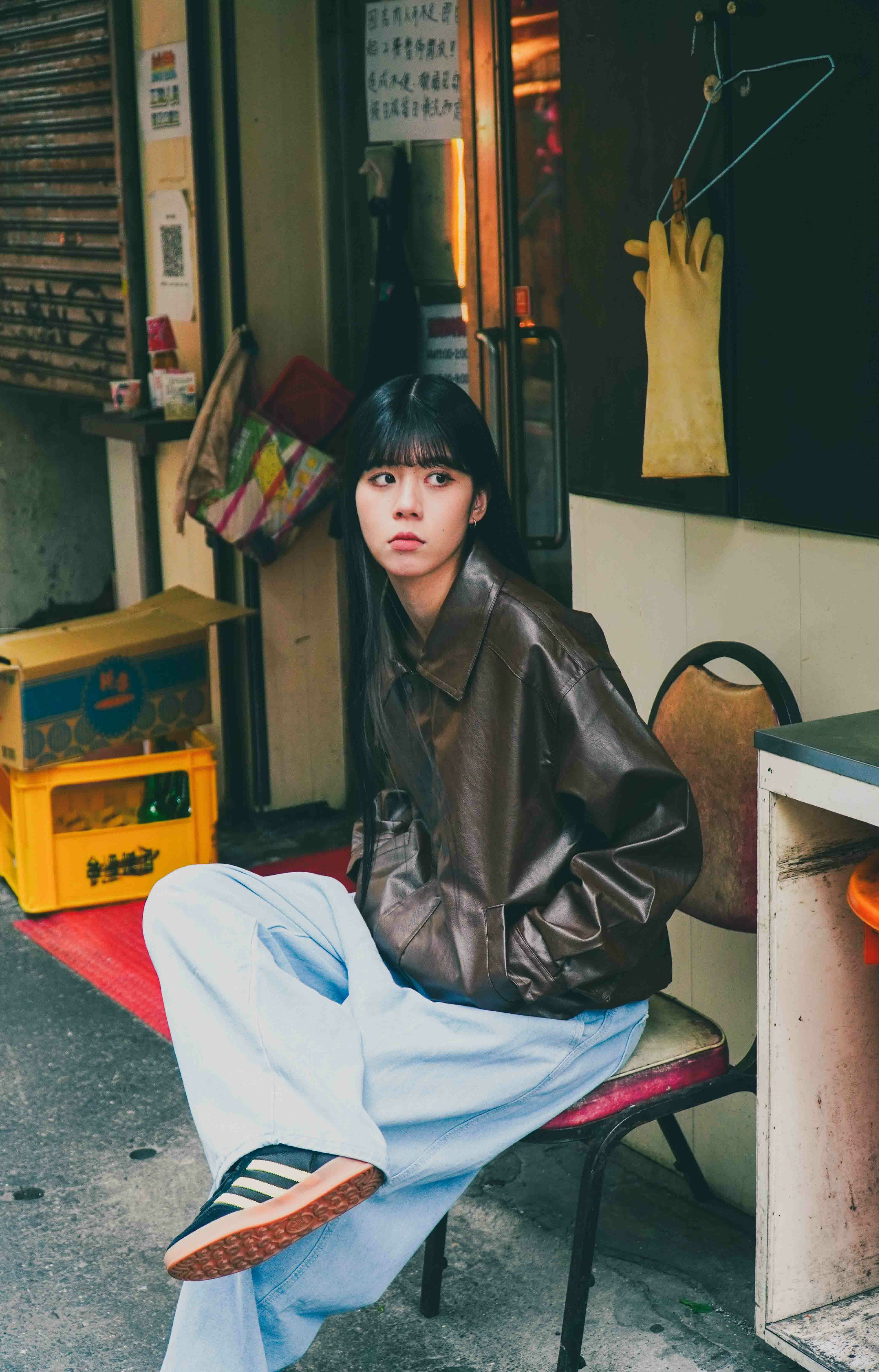 『Always_Good』復古 翻領 皮衣外套