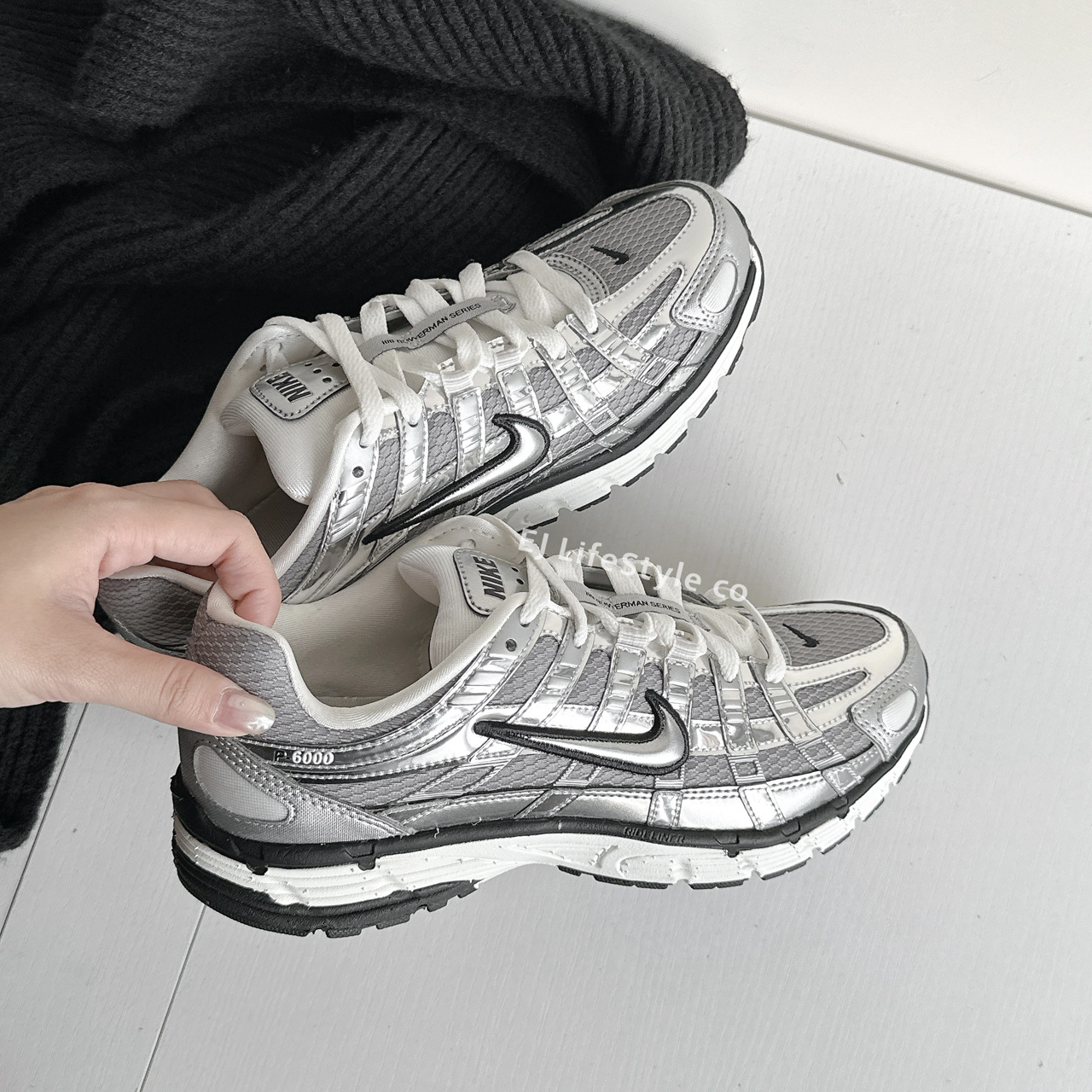 NIKE P-6000 黑銀灰銀液態金屬復古Y2K 男鞋CN0149-001 / 預購