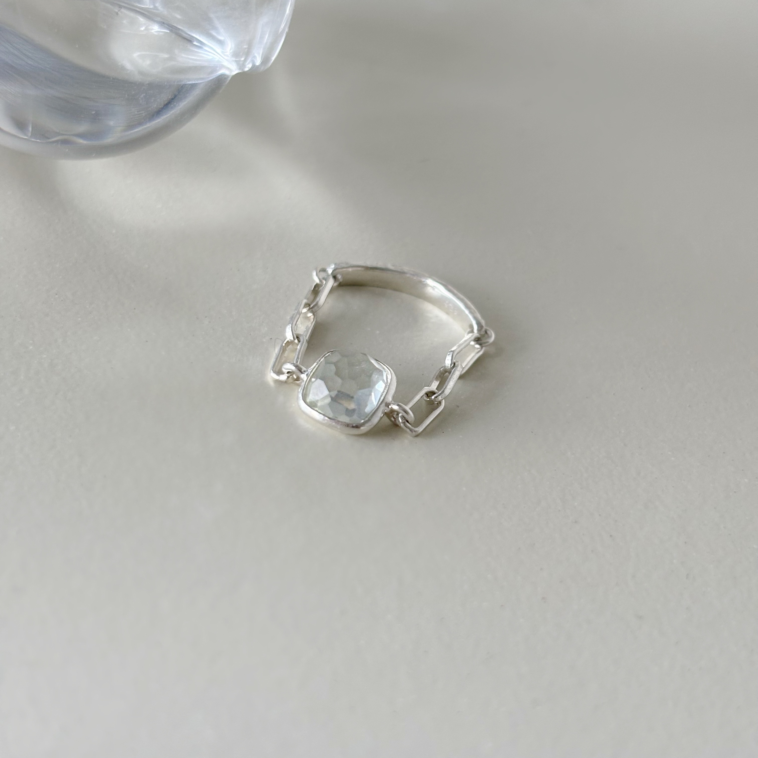 cushion綠色紫水晶longbox半硬式鍊戒