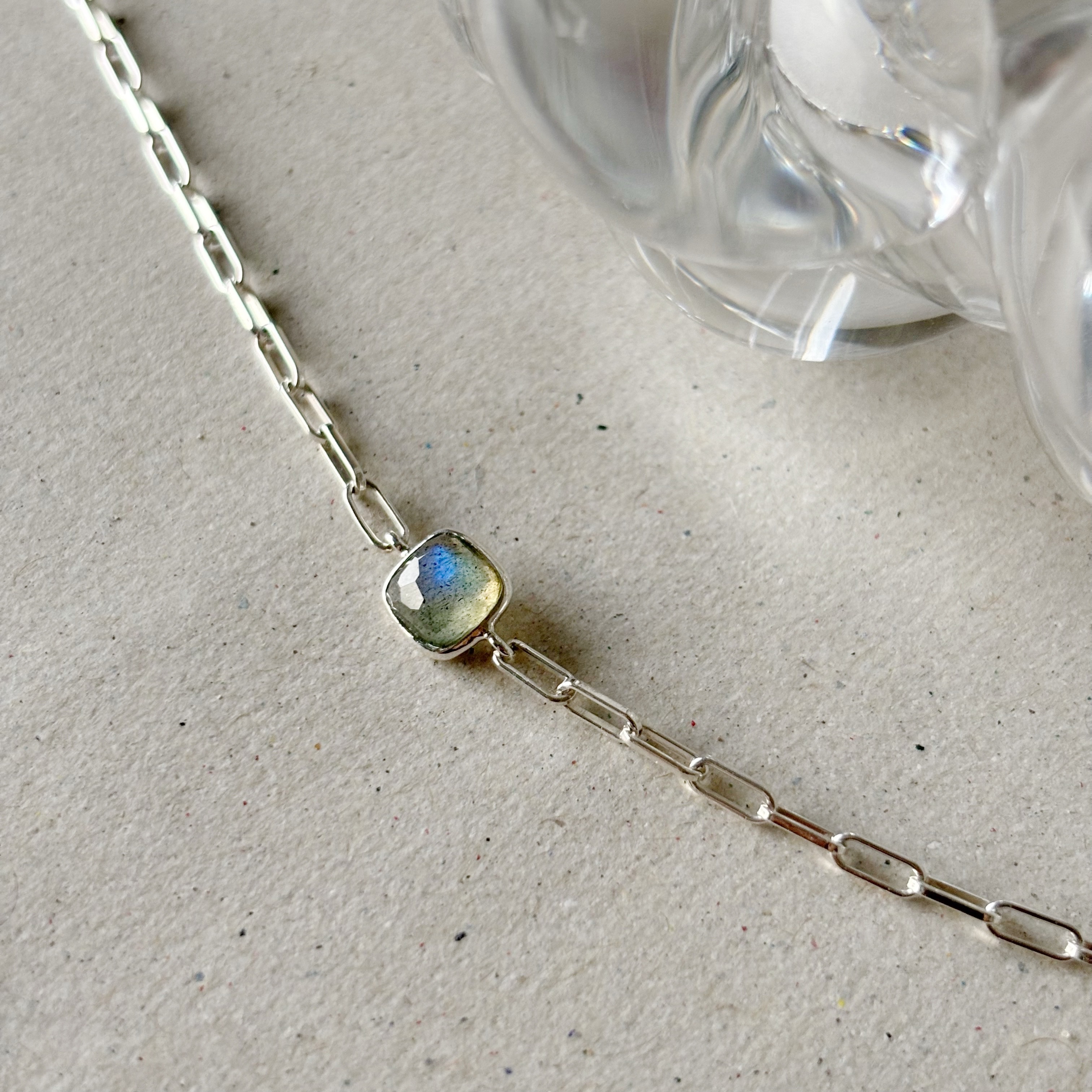 cushion拉長石longbox手鍊