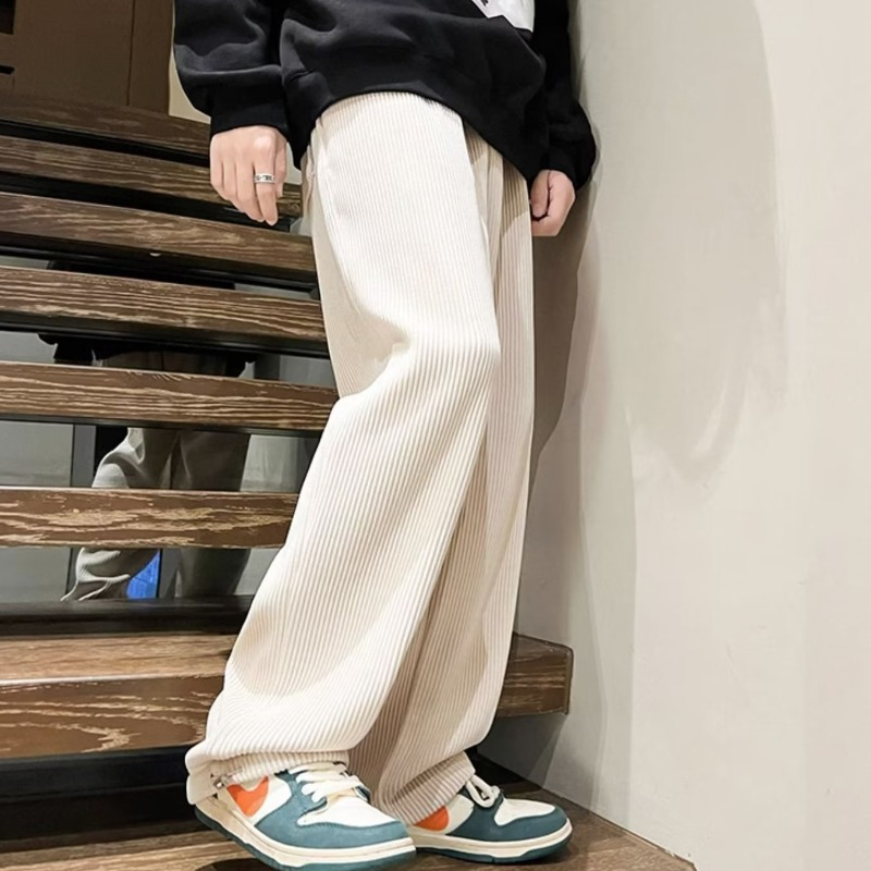 燈芯絨寬鬆抽繩長褲｜冬季質感休閒褲｜YP STYLE