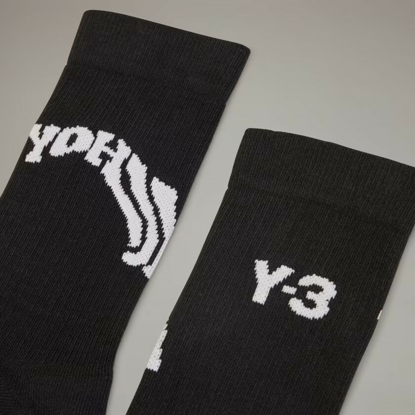 【 Y-3 CREW SOCKS 長襪 - 黑 】