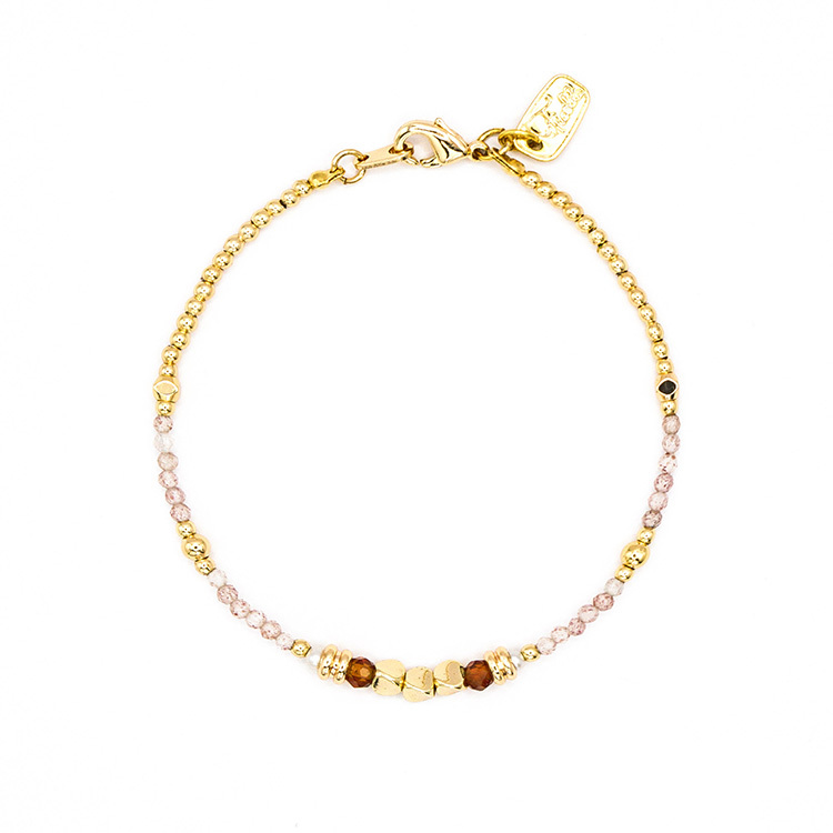 ｜桃花｜花間絮語 – 草莓晶 – 手鍊