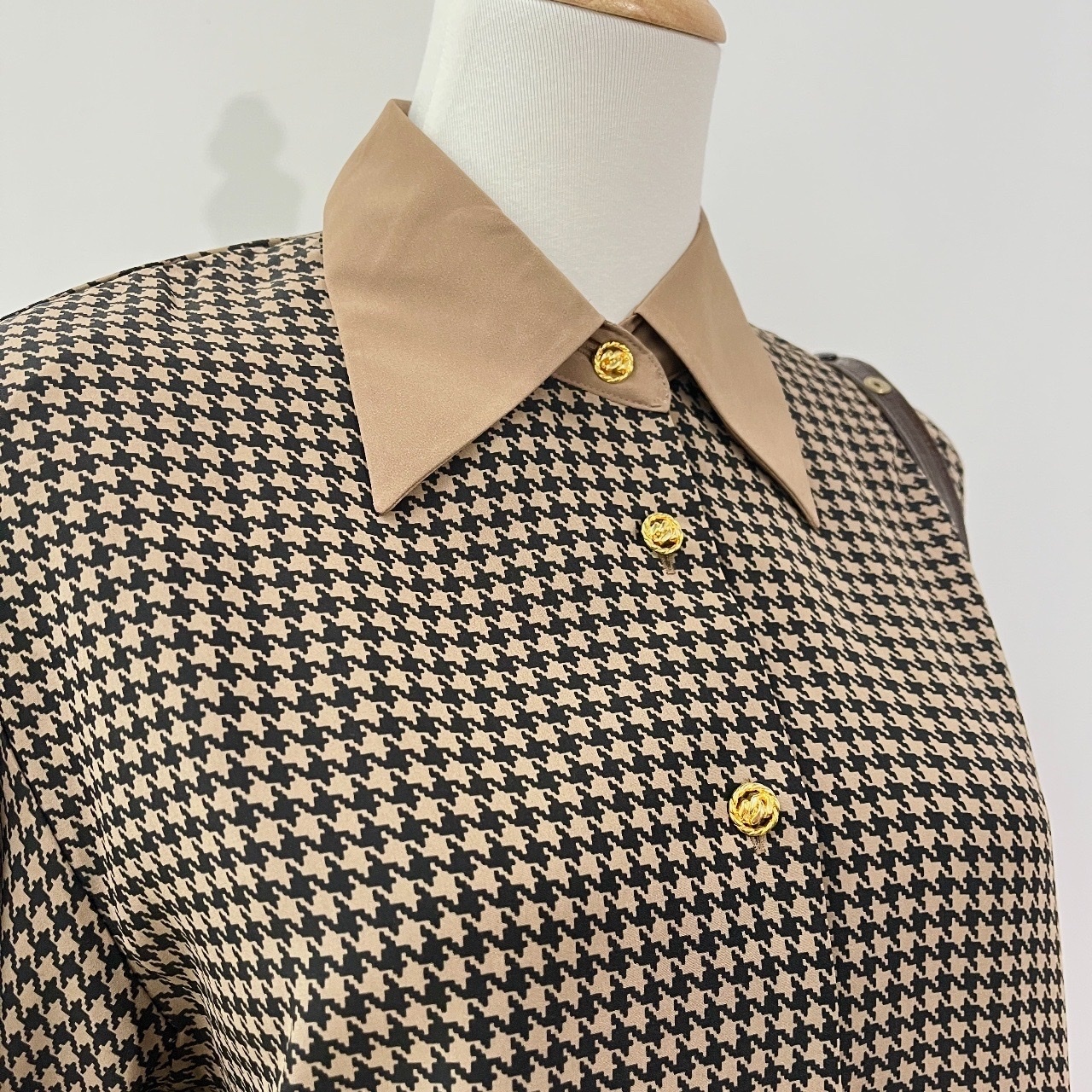 日本製啡色千鳥格上衣