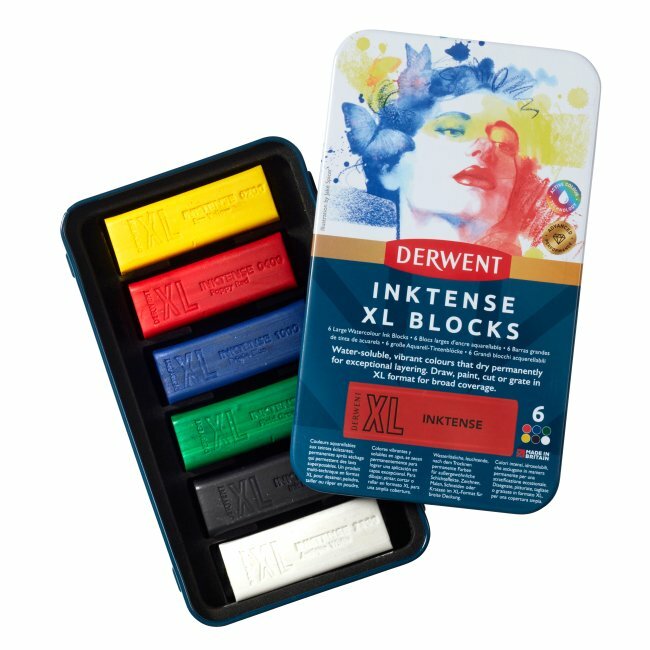 DERWENT德爾文 INKTENSE 水墨彩條XL-6入鐵盒裝 DW2306161