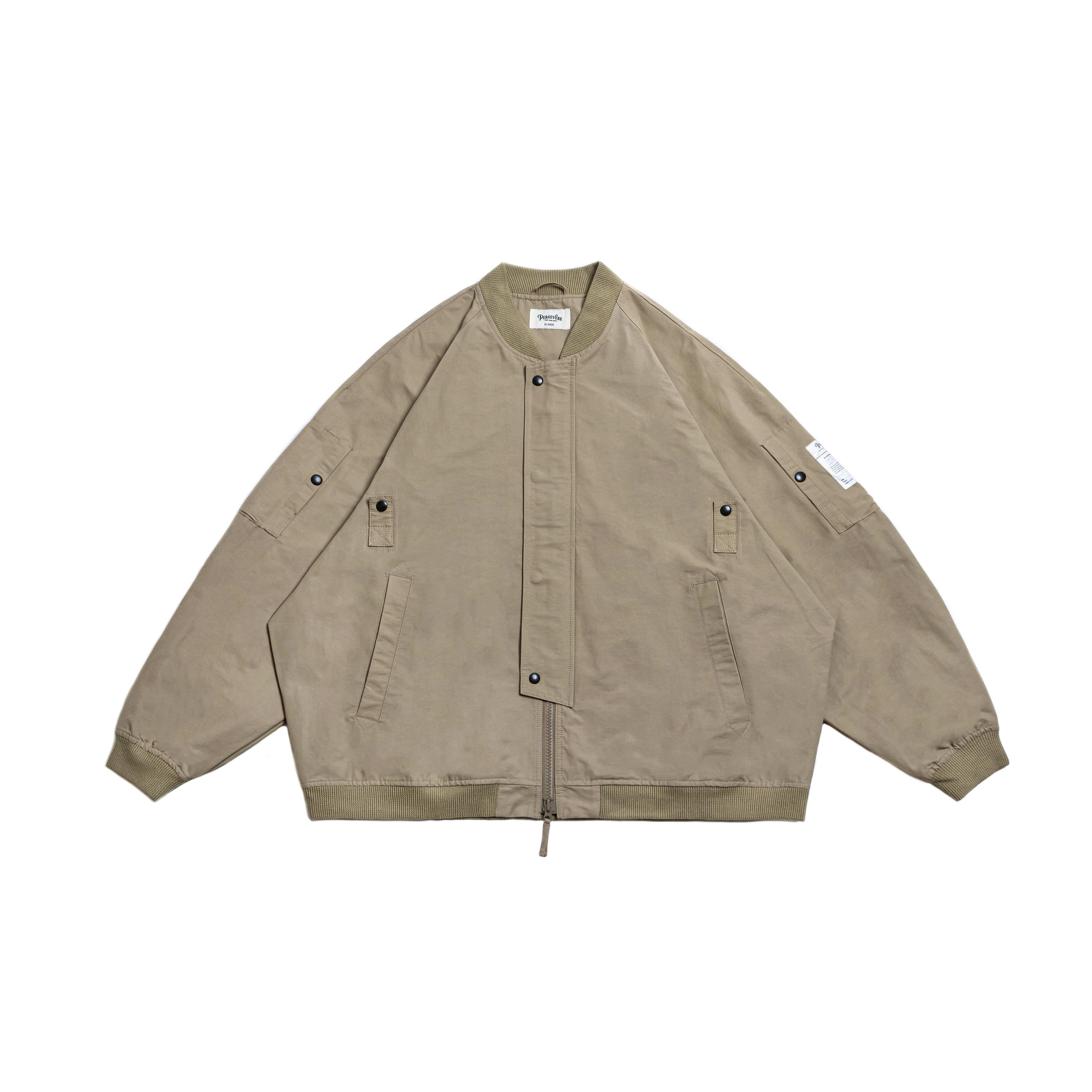 PERSEVERE UTILITY MA-1 JACKET - DARK KHAKI