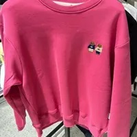 [S] HUB STUDIOAMBLER TWINLOOK BEAR UNISEX OVERFIT BRUSHED SWEATSHIRT,PINK, AMM918PK00S (SHS18)