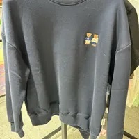 [S] HUB STUDIOAMBLER TWINLOOK BEAR UNISEX OVERFIT BRUSHED SWEATSHIRT,NAVY, AMM918NA00S (SHS22)