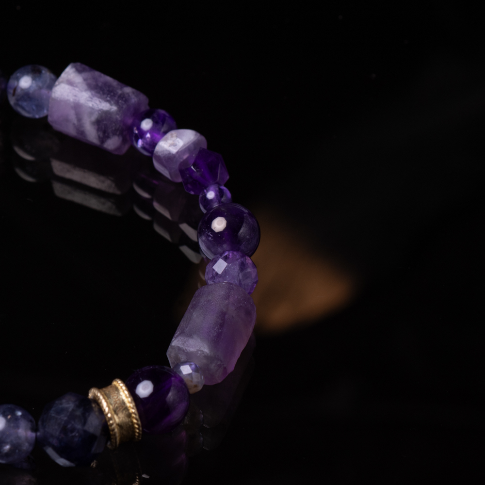 迷幻空間｜紫水晶堇青石手鍊C1581