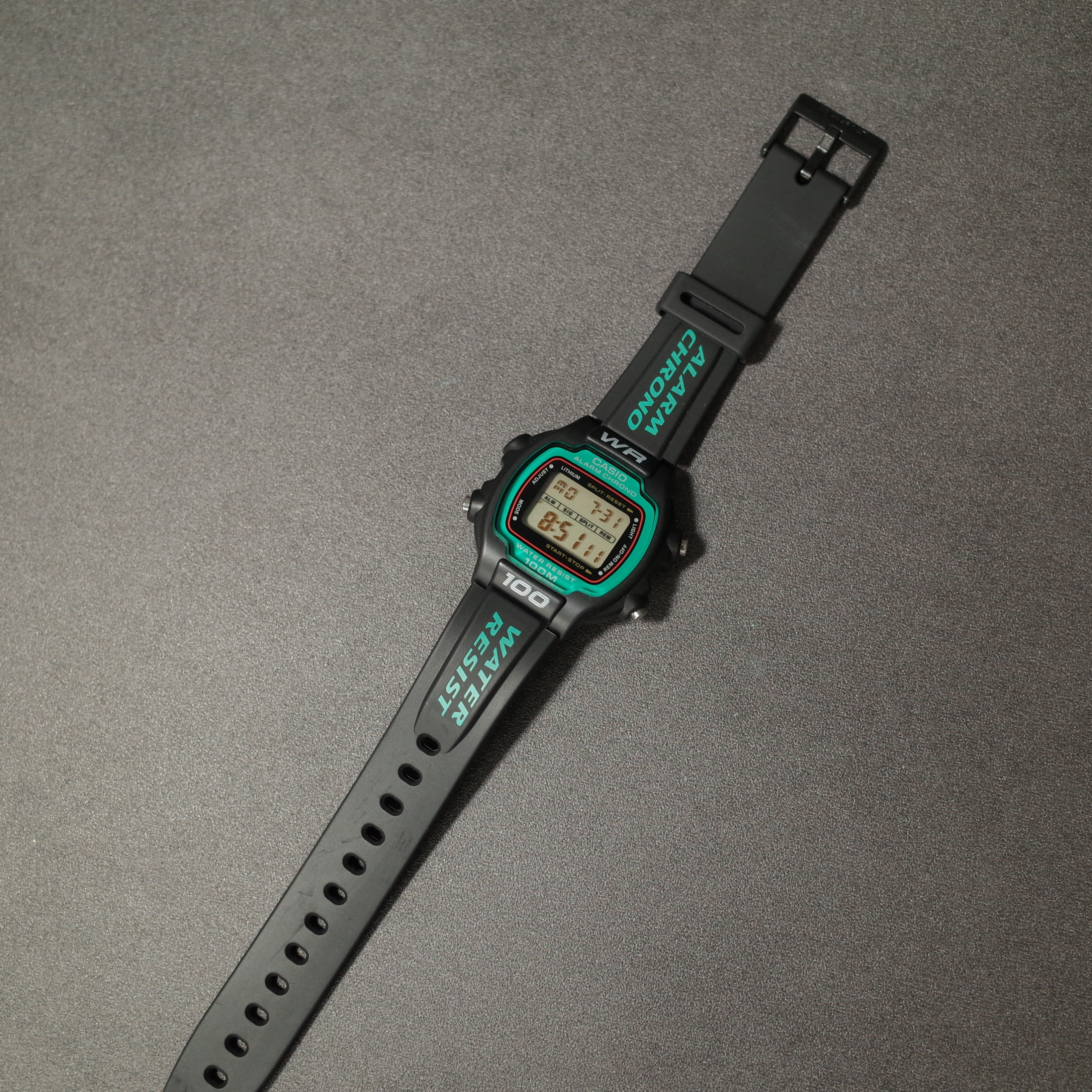 Casio 90年代 W-726A-1C 已停產 絕版 跳字錶 37mm