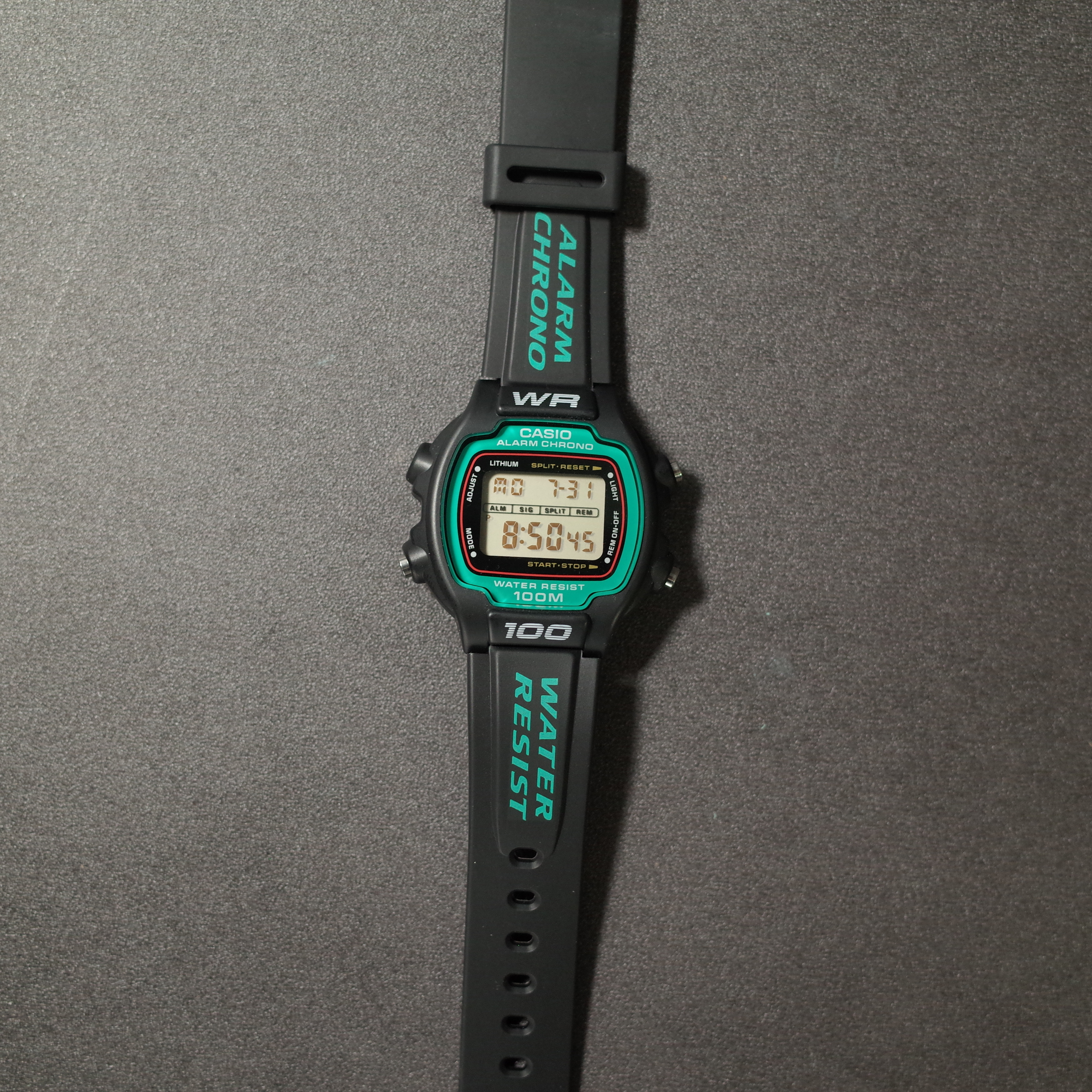 Casio 90年代 W-726A-1C 已停產 絕版 跳字錶 37mm