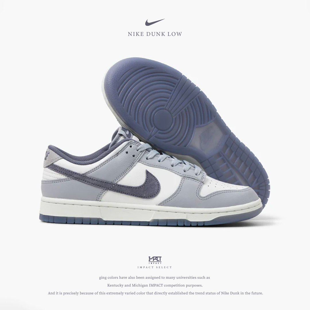 Nike Dunk Low SE 霧霾藍灰 麂皮 冰晶底 FJ4188-100