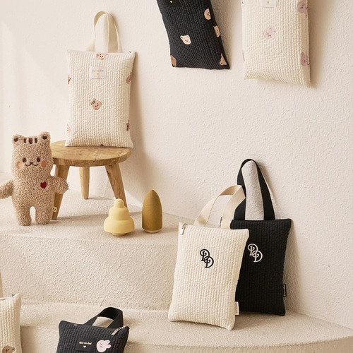 PREMIUM絎縫系列-圓圓臉提手收納袋