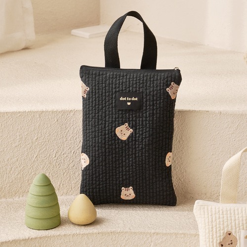 PREMIUM絎縫系列-圓圓臉提手收納袋