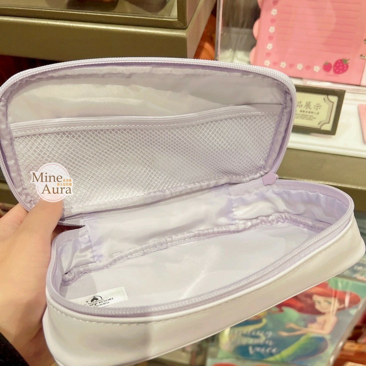 (限時特價) 長髮公主 樂佩 Rapunzel 玫瑰圖案  筆袋 收納包 化妝包 魔髮奇緣 Tangled -上海迪士尼樂園