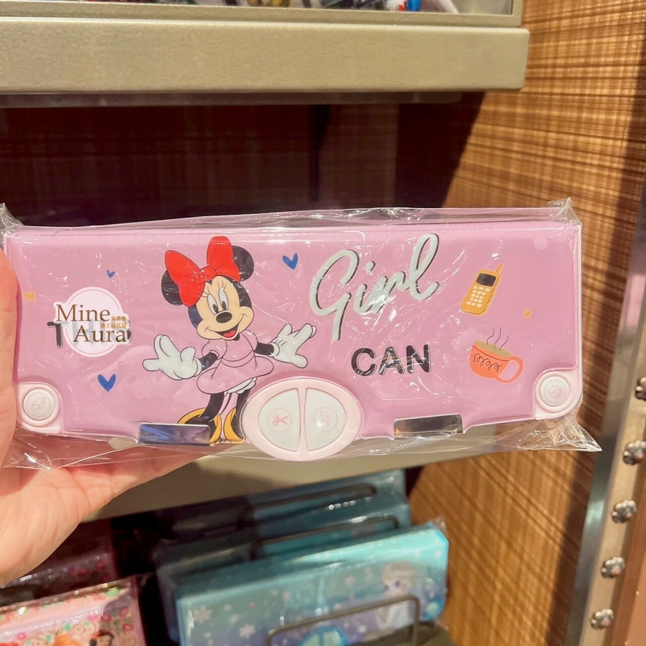 米妮 Minnie 粉色 圖案 多功能鉛筆盒 文具組 -上海迪士尼樂園