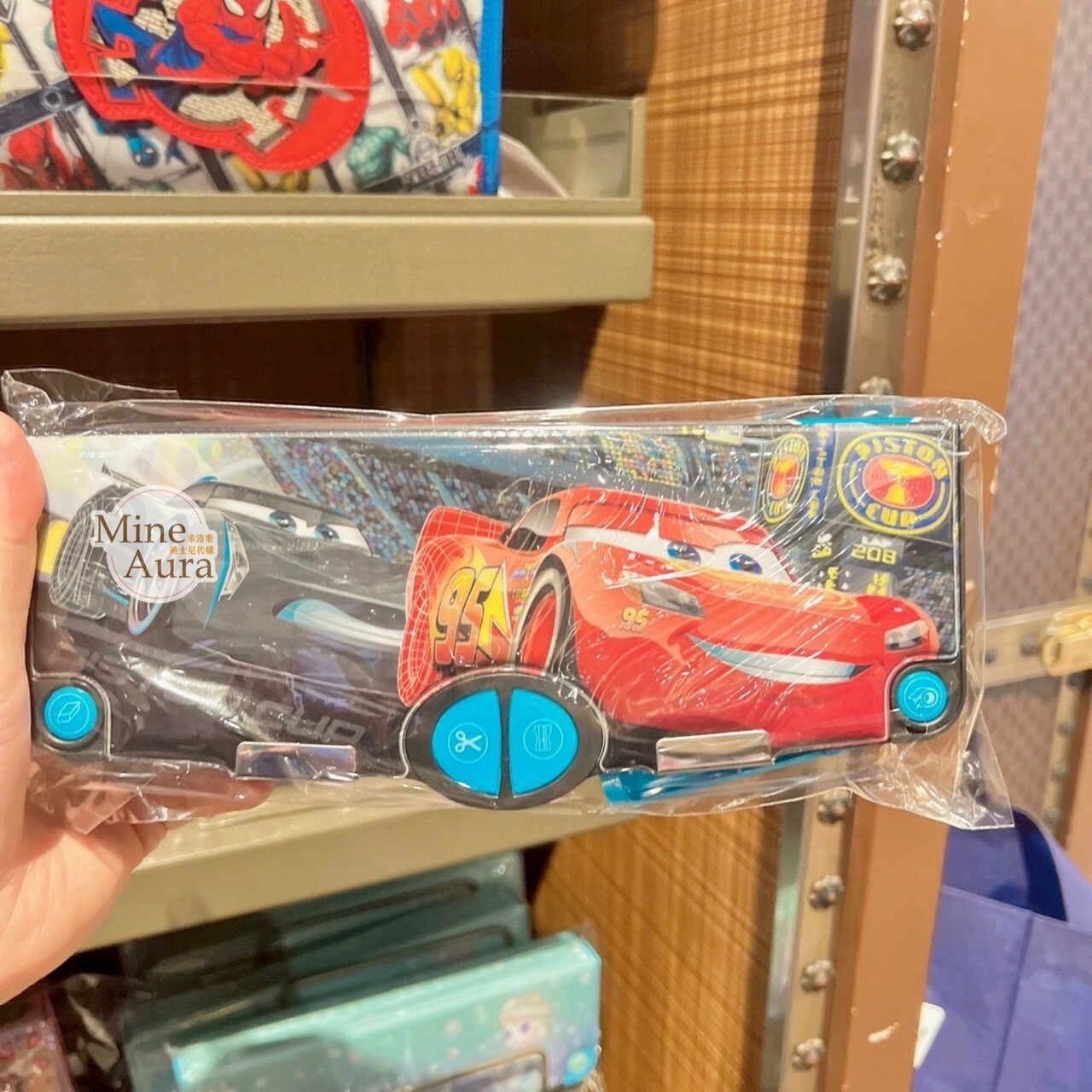 閃電麥坤 Lightning McQueen 圖案 多功能鉛筆盒 文具組 汽車總動員 Cars -上海迪士尼樂園
