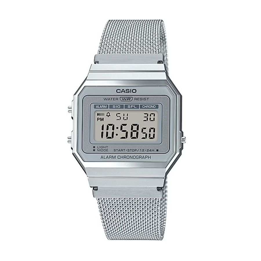 Casio A700WM-7A Mesh Strap Digital Vintage Watch