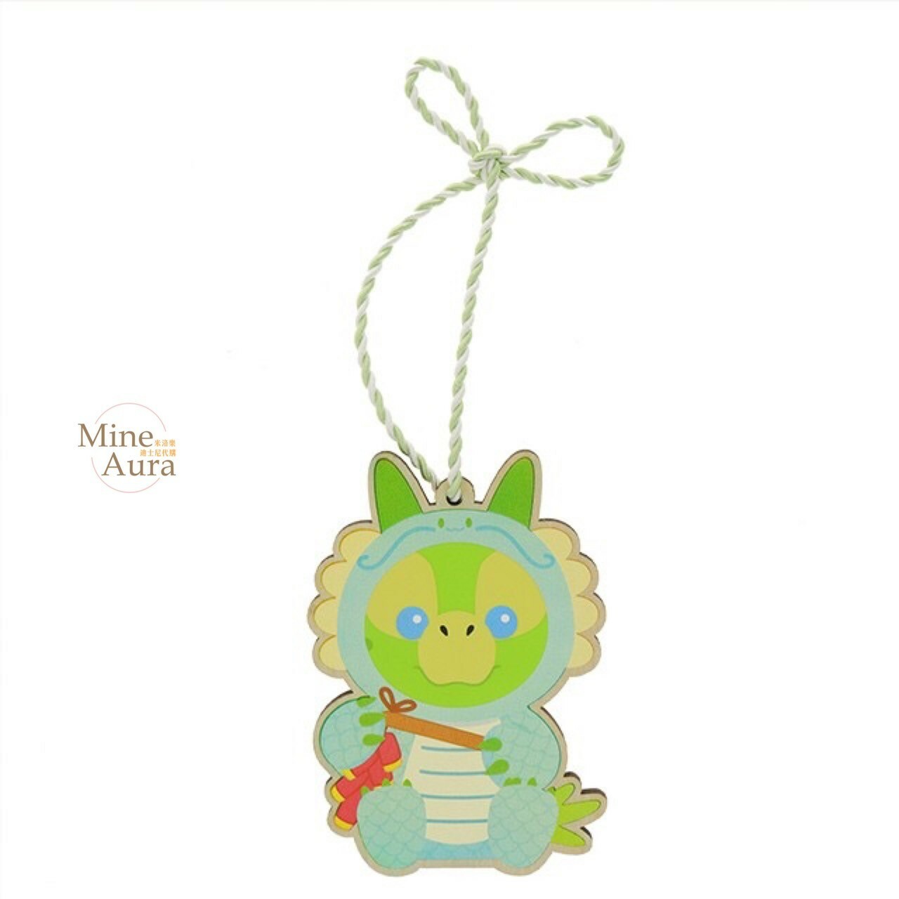 (現貨) 2024 新春限定 奧樂米拉 海龜 OluMel 龍裝造型 木製 繪馬 掛飾 -香港迪士尼樂園