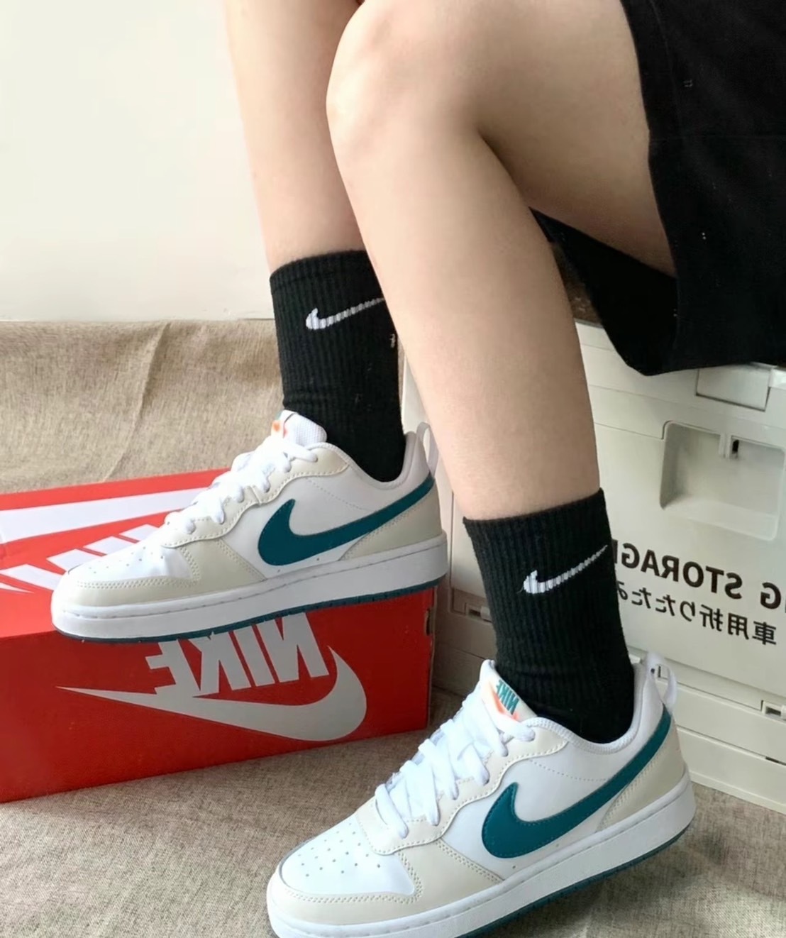 KTQ STORE ‧ Nike Court Borough Low 白藍 奶油 BQ5448-017