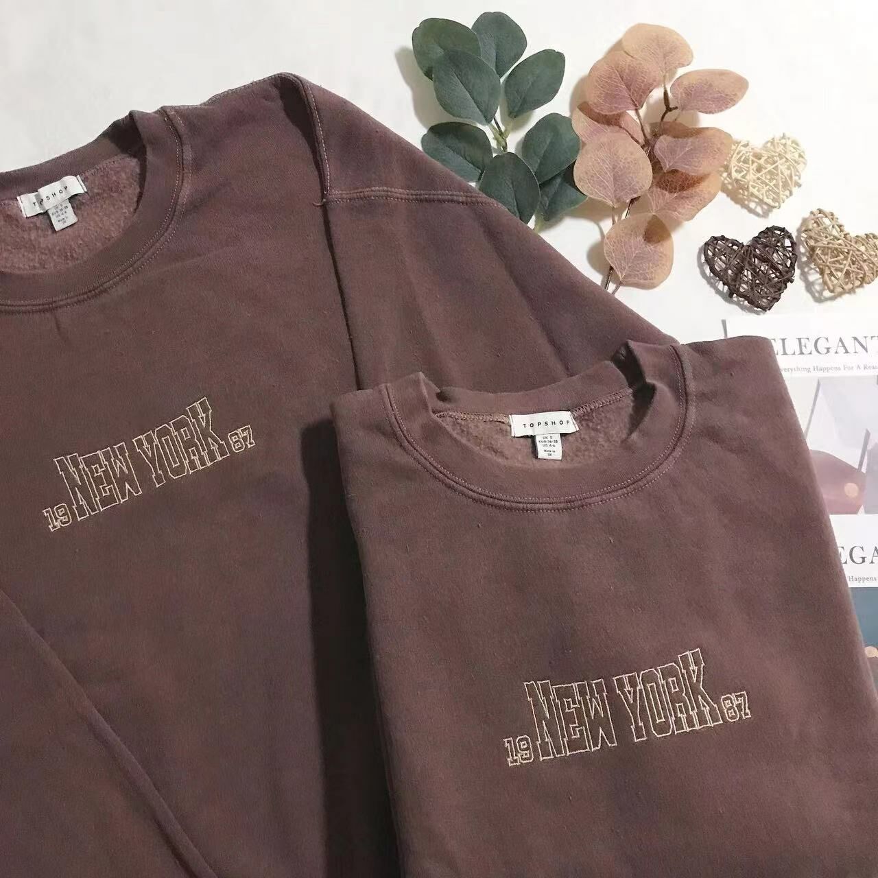 TOPSHOP VINTAGE NY LOGO SWEATSHIRT